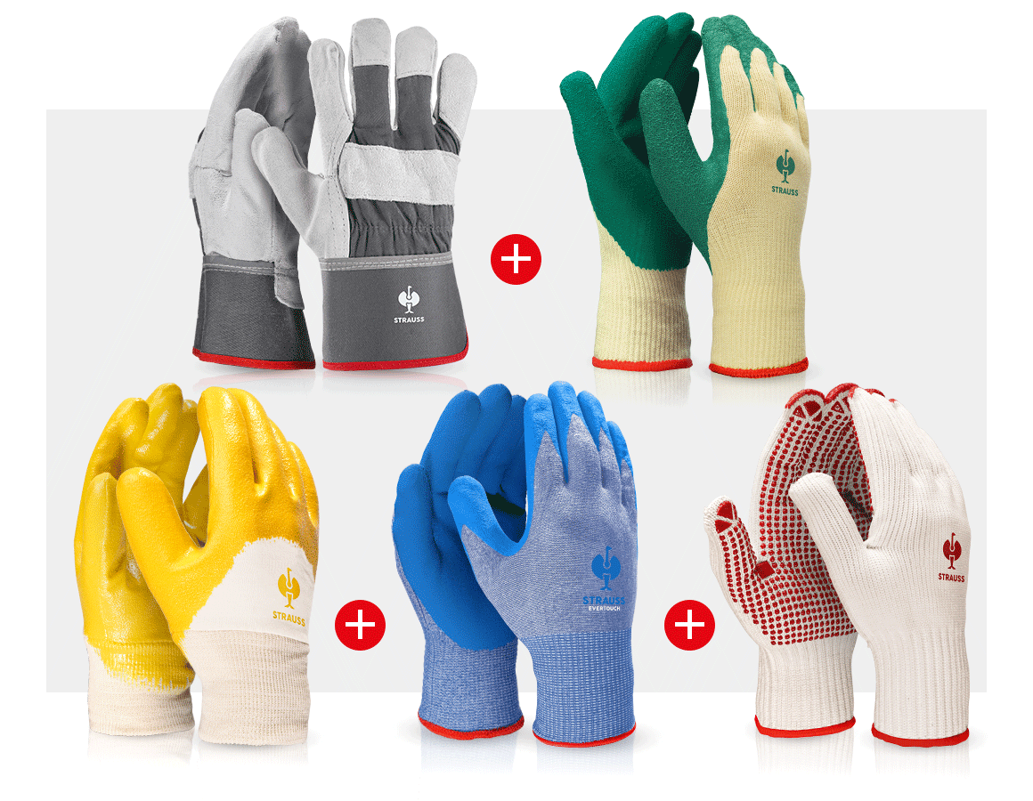Arbeitsschutz: Handschuh- Profi Set Bau
