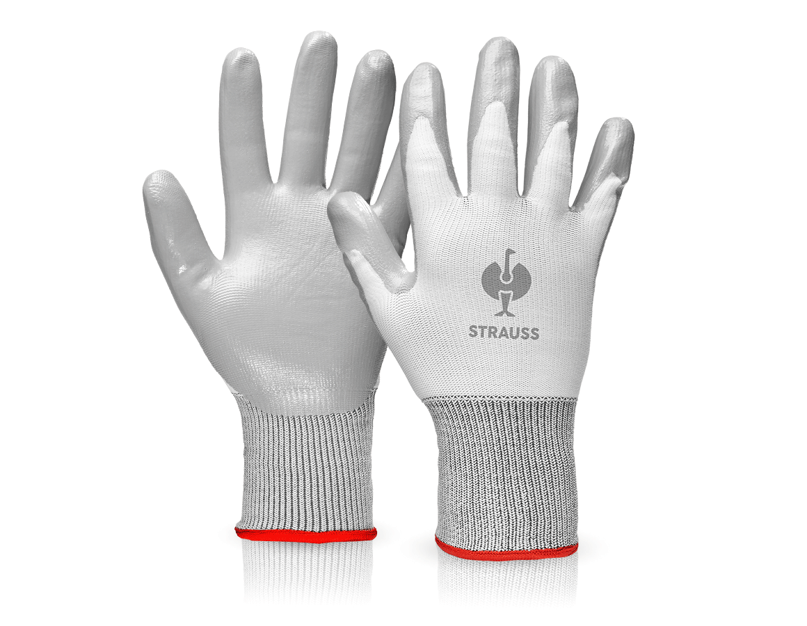 Beschichtet: Nitril-Handschuhe Flexible + weiß