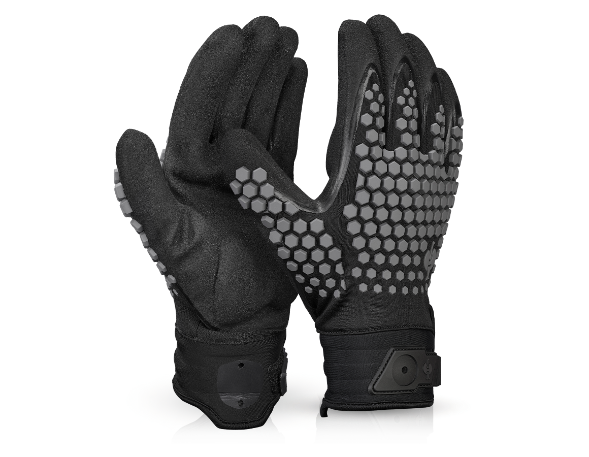 Beschichtet: e.s. Nitril-Handschuhe VibraSafe + schwarz