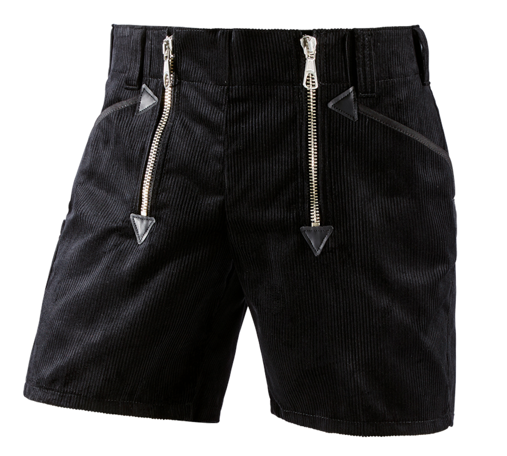 Zimmerer: e.s. Zunftshorts Grobcord + schwarz