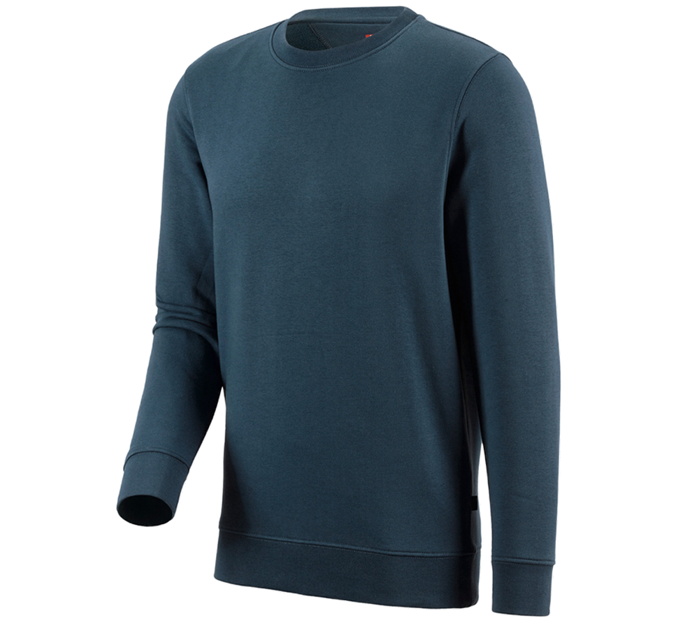 Baumaschinenführer: e.s. Sweatshirt poly cotton + seeblau