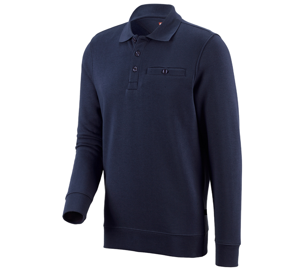 Shirts, Pullover & more: e.s. Sweatshirt poly cotton Pocket + navy
