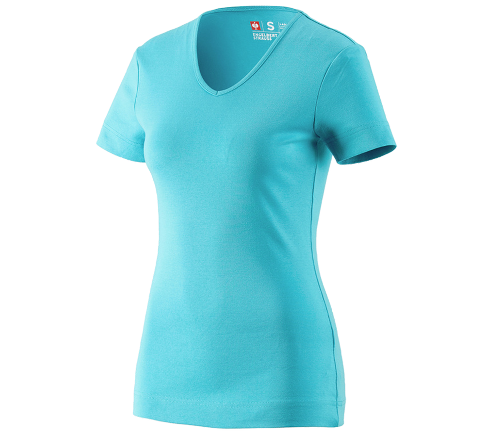 Topics: e.s. T-shirt cotton V-Neck, ladies' + capri