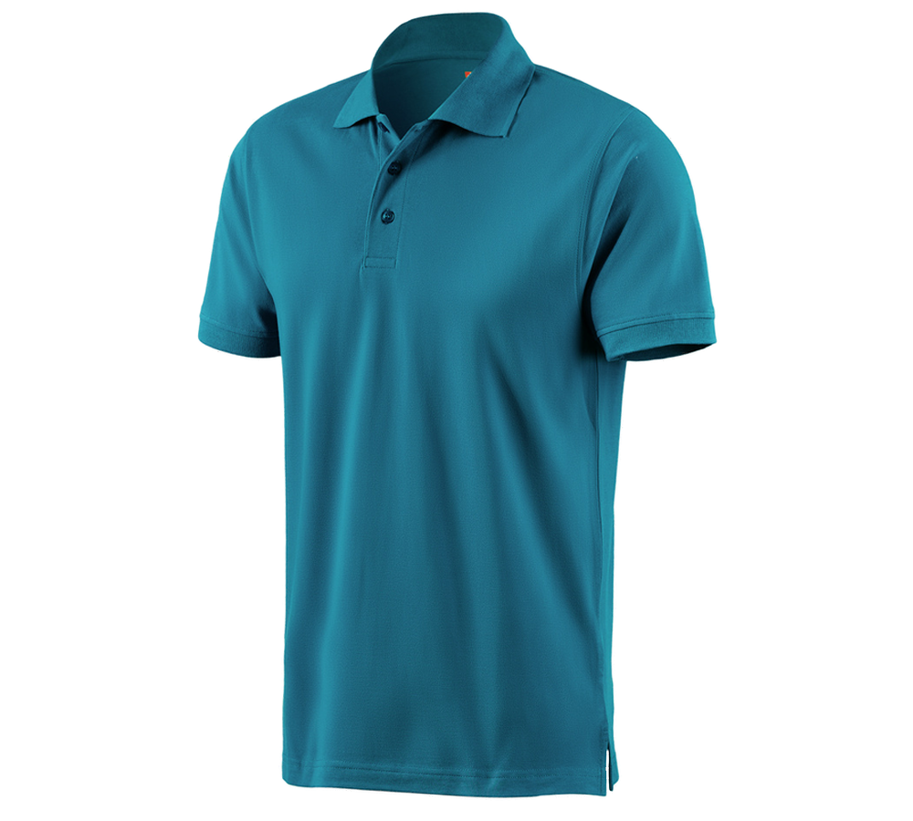 Themen: e.s. Polo-Shirt cotton + petrol