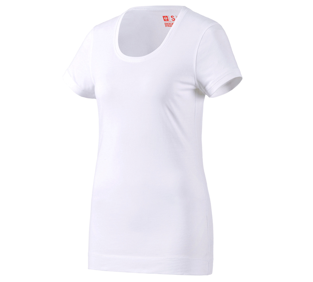 Themen: e.s. Long-Shirt cotton, Damen + weiß