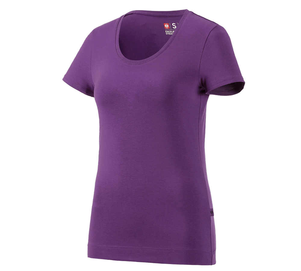 Shirts, Pullover & more: e.s. T-shirt cotton stretch, ladies' + violet