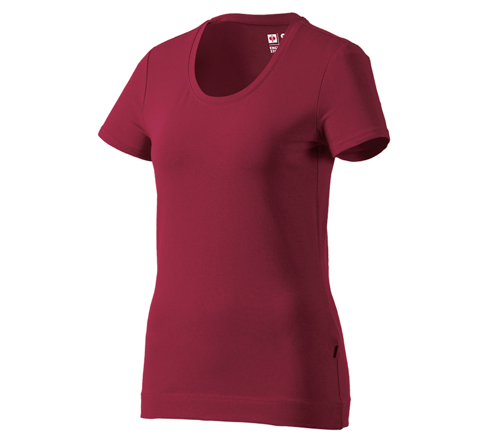 GaLaBau | Gärtner: e.s. T-Shirt cotton stretch, Damen + bordeaux