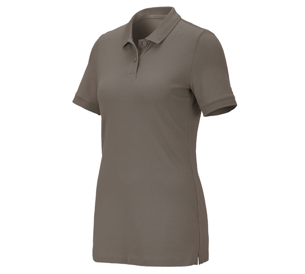 Topics: e.s. Piqué-Polo cotton stretch, ladies' + stone