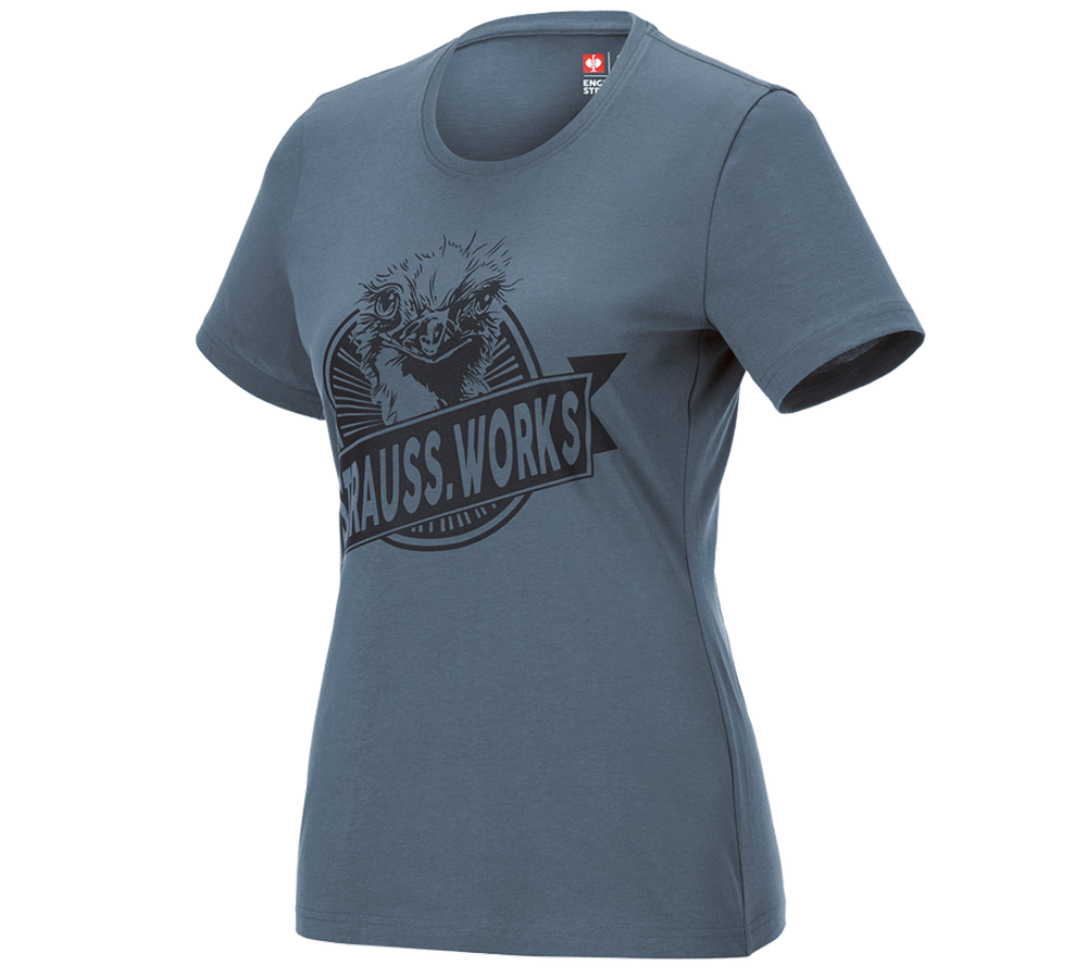 Shirts & Co.: T-Shirt e.s.iconic works, Damen + oxidblau