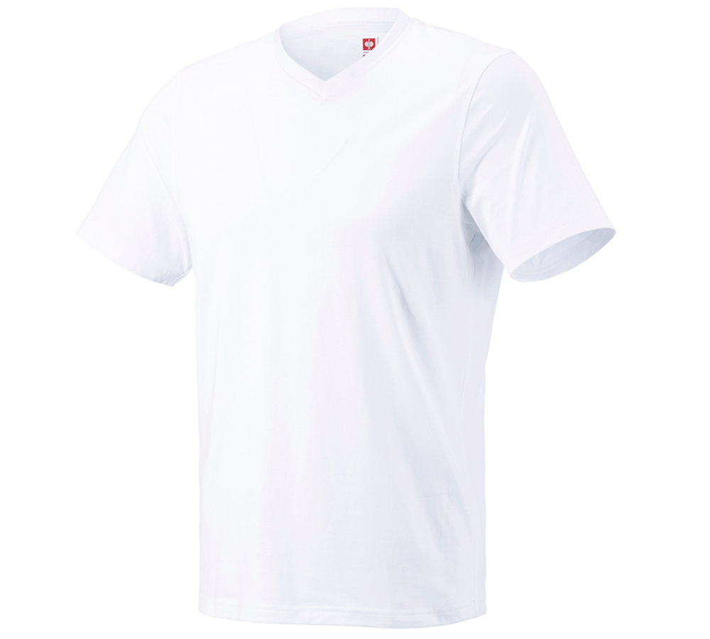 Themen: e.s. T-Shirt cotton V-Neck + weiß
