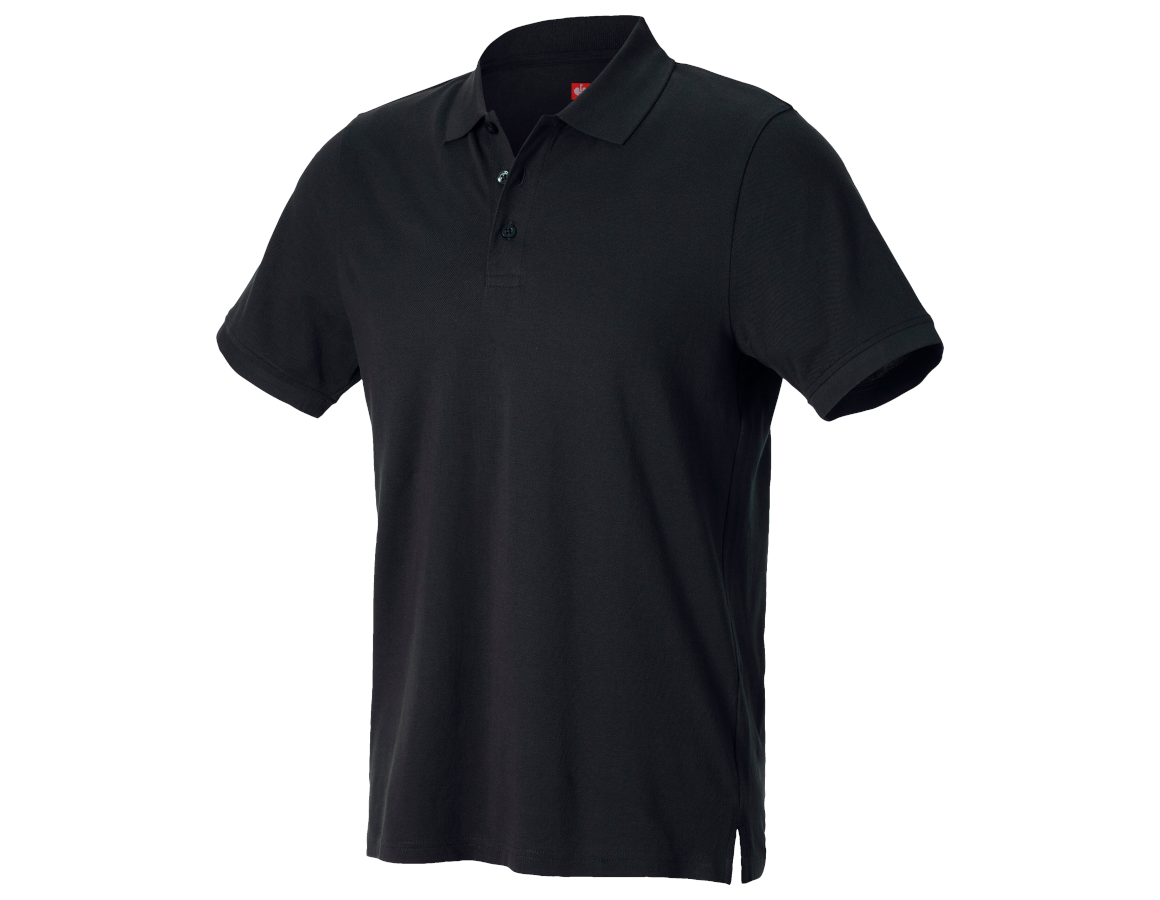 Themen: e.s. Piqué-Polo cotton light + schwarz