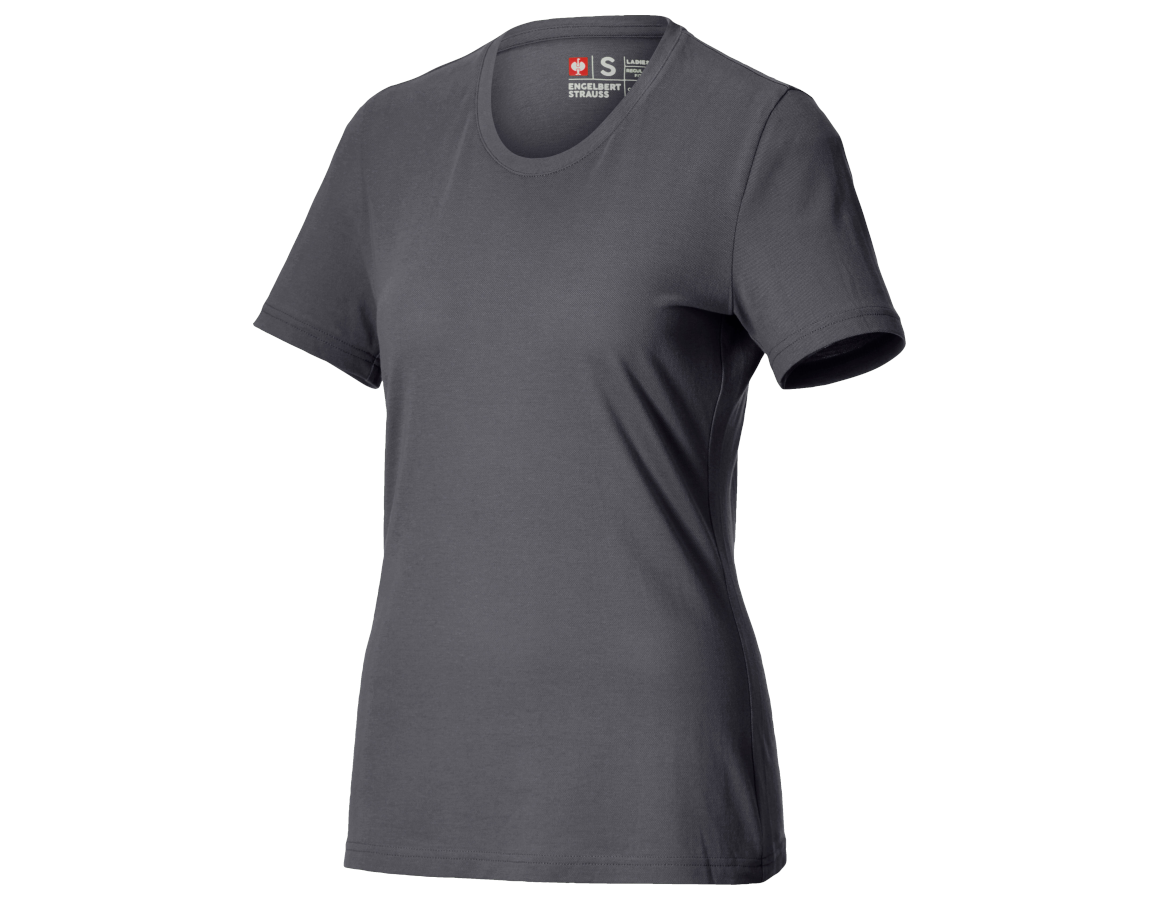 Shirts, Pullover & more: e.s. Piqué-T-shirt cotton light, ladies' + anthracite