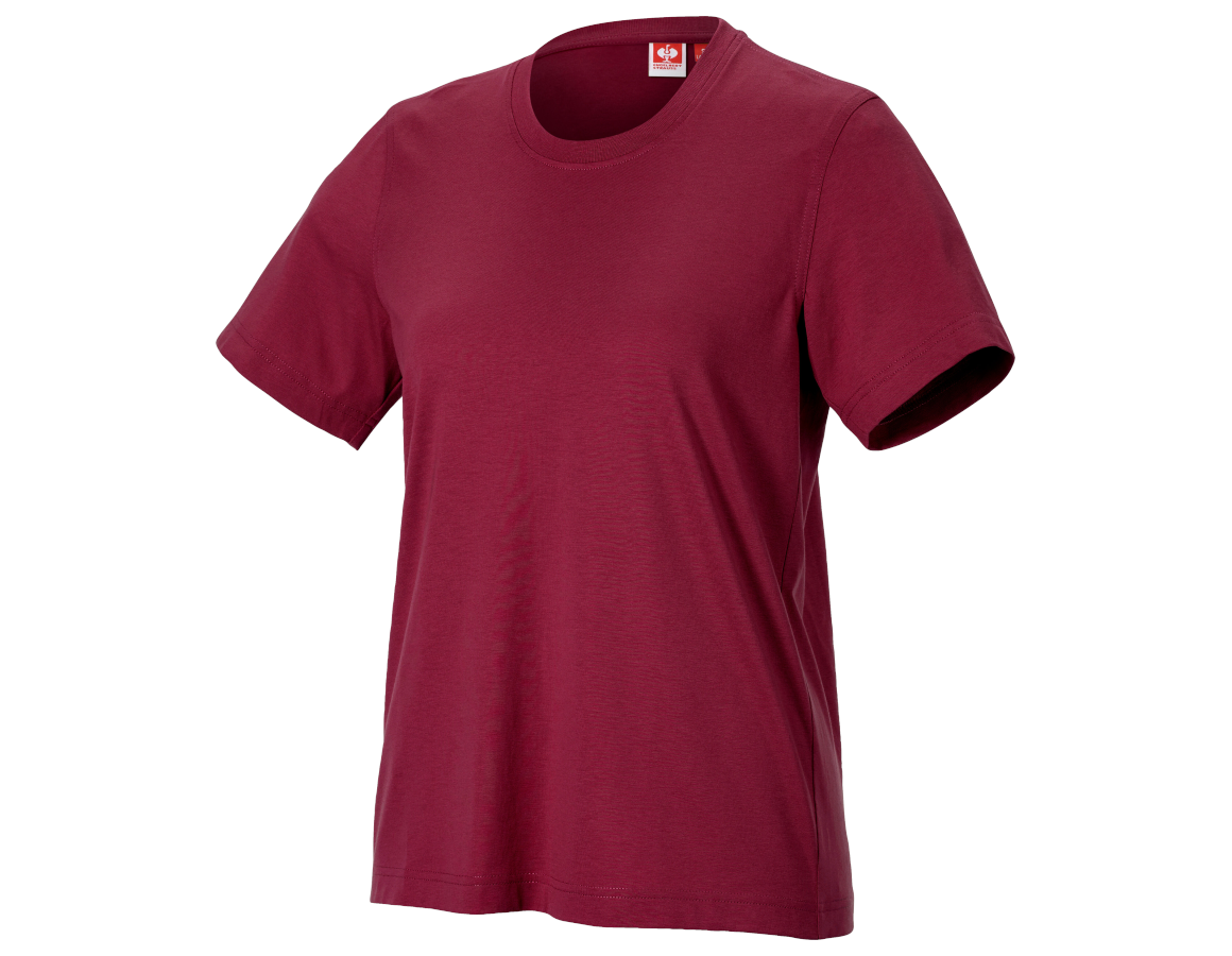 Themen: T-Shirt e.s.industry, Damen + bordeaux