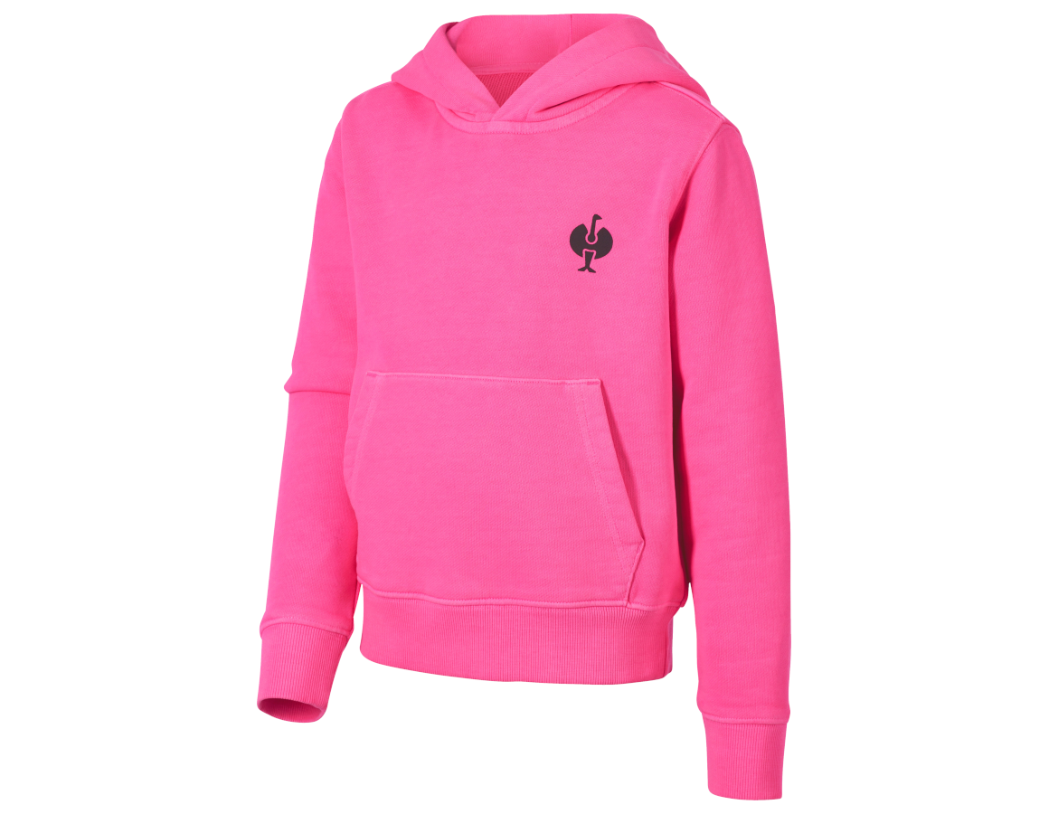 neon: e.s. Hoody-Sweatshirt neon, Kinder + neonpink vintage