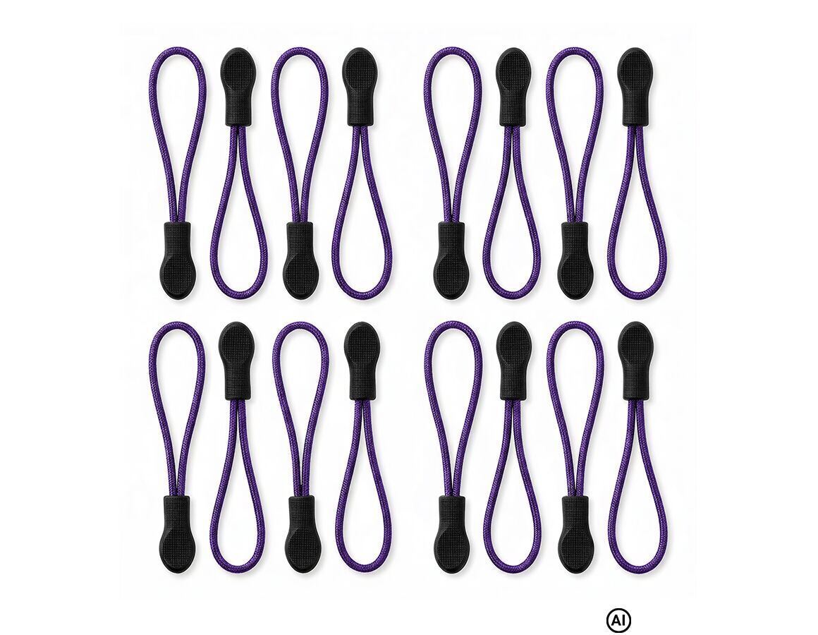 Accessoires: Zipper-Set + lila