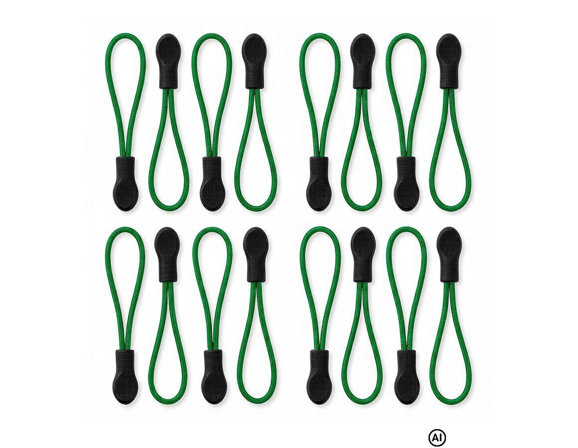 Accessories: Zip puller set + grassgreen