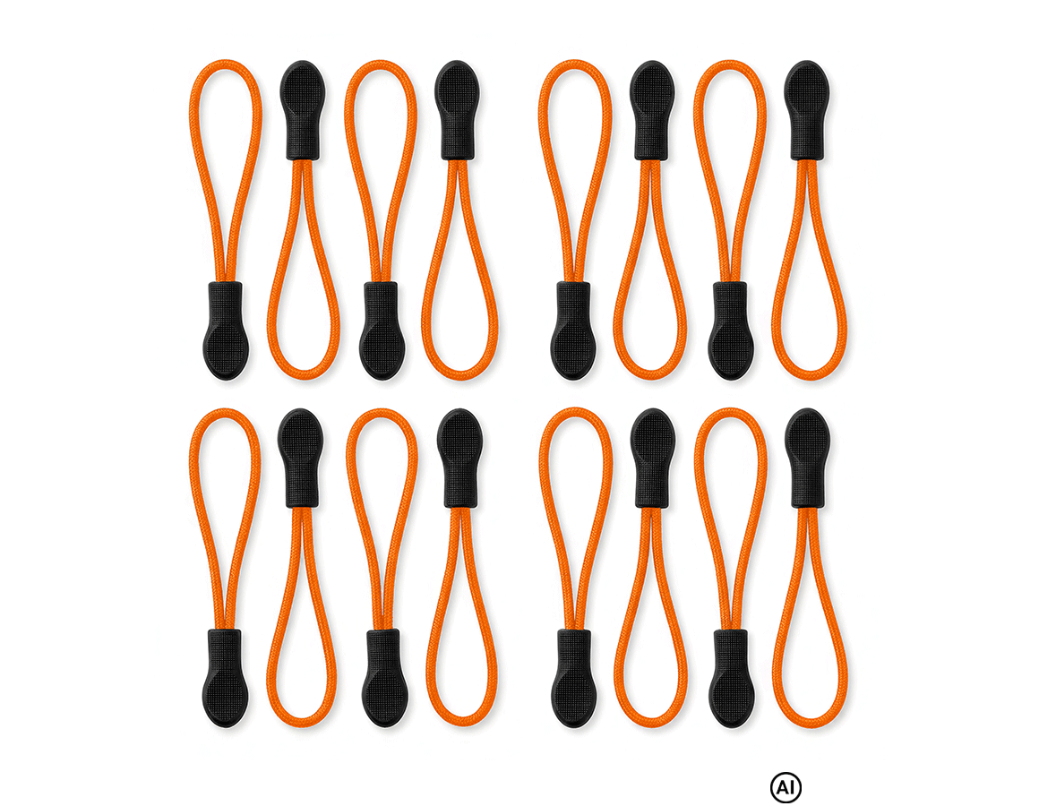 Accessoires: Zipper-Set + orange