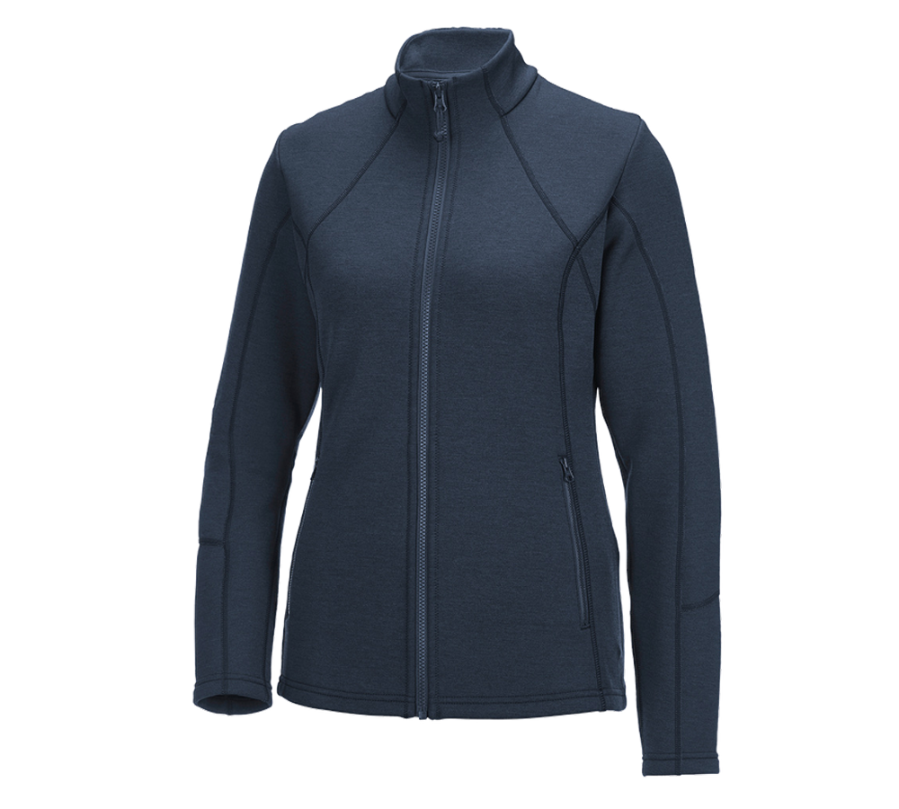 Jacken: e.s. Funktions Sweatjacke melange, Damen + pazifik melange