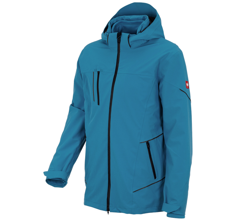 Winter jackets: 3 in 1 functional jacket e.s.vision, men's + dark petrol