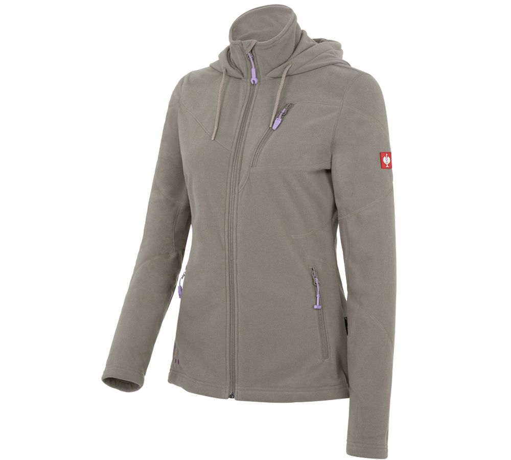 Work Jackets: Hooded fleece jacket e.s.motion 2020, ladies' + stone