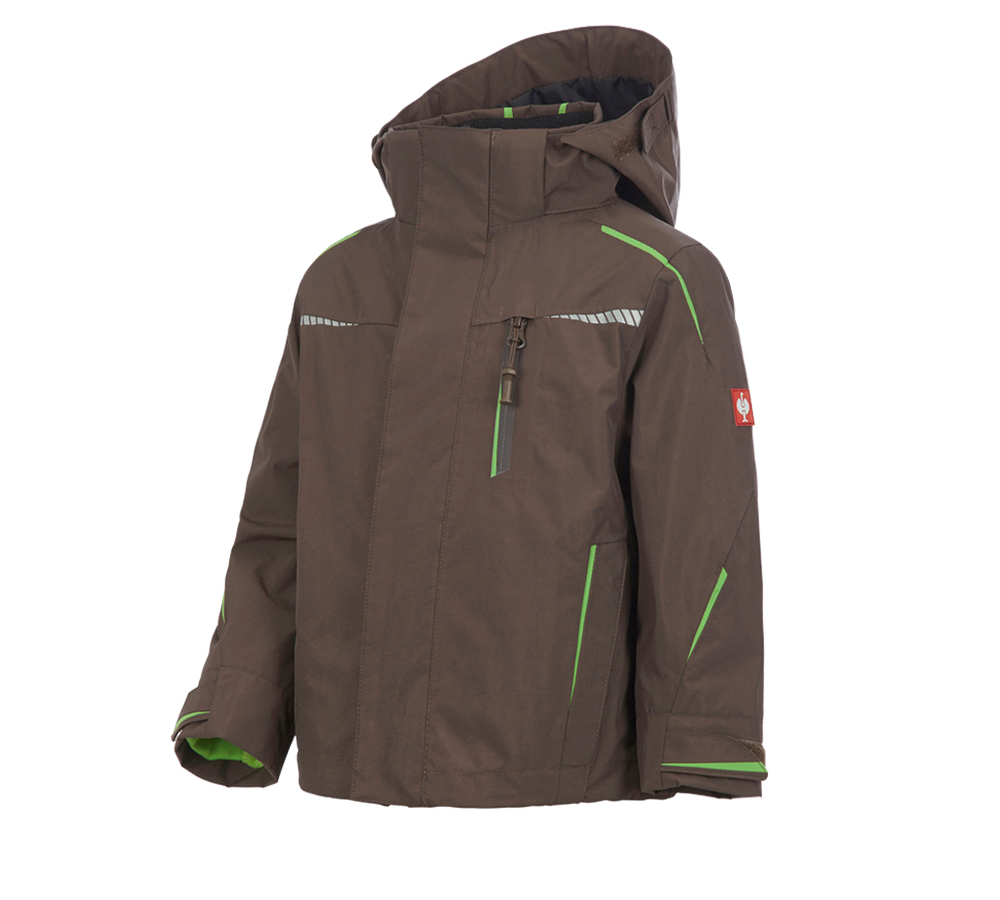 Winterjacken: 3 in 1 Funktionsjacke e.s.motion 2020, Kinder + kastanie/seegrün