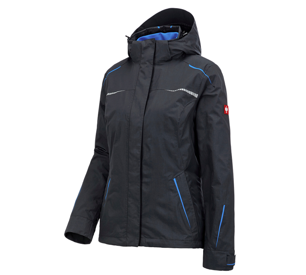 Dachdecker: 3 in 1 Funktionsjacke e.s.motion 2020, Damen + graphit/enzianblau