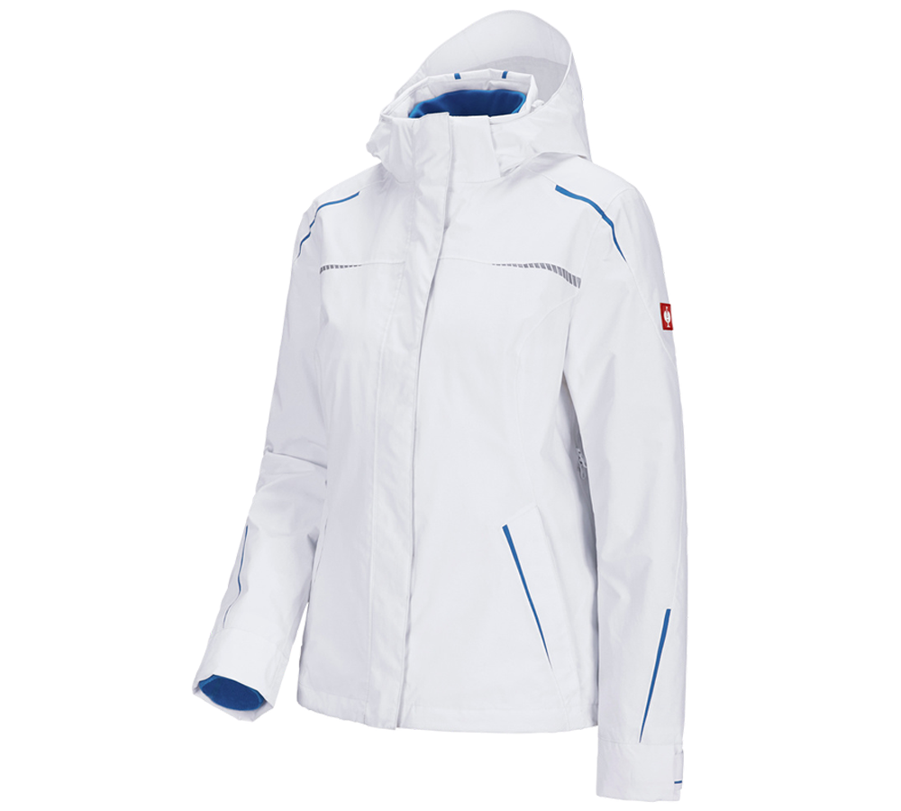 Jacken: 3 in 1 Funktionsjacke e.s.motion 2020, Damen + weiß/enzianblau