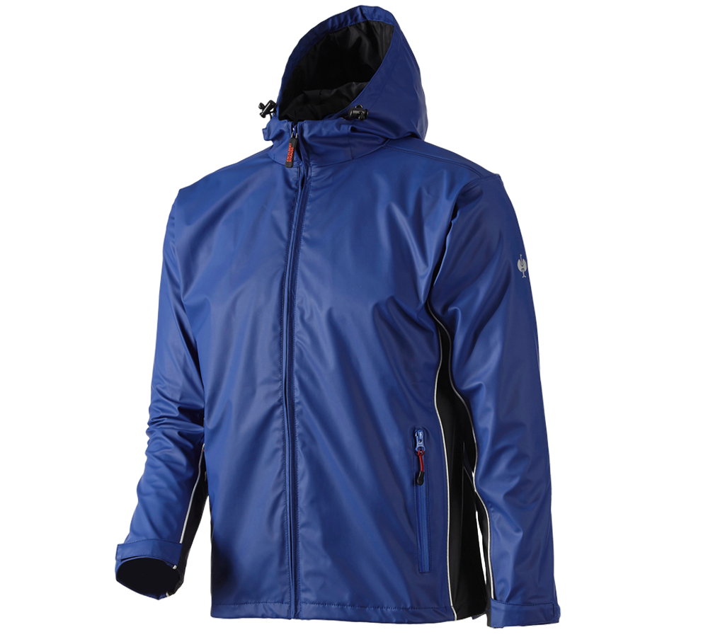 Work Jackets: Rain jacket flexactive + royalblue/black