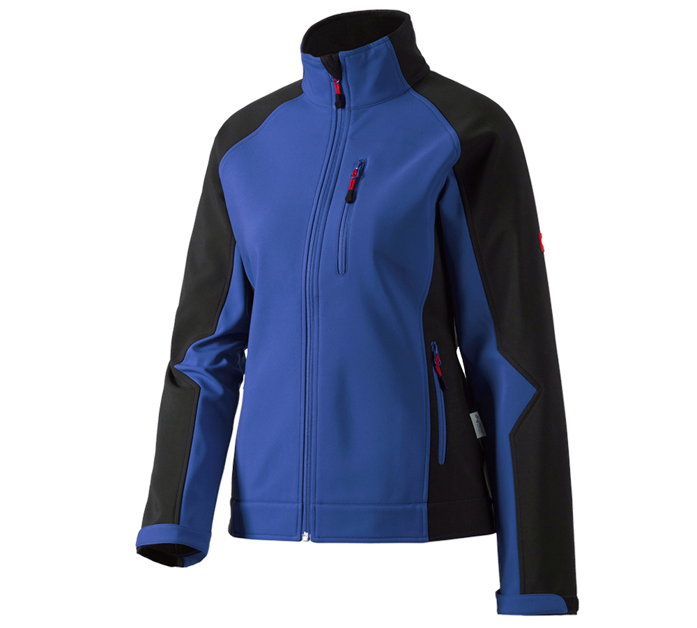 Work Jackets: Ladies' softshell jacket dryplexx® softlight + royalblue/black