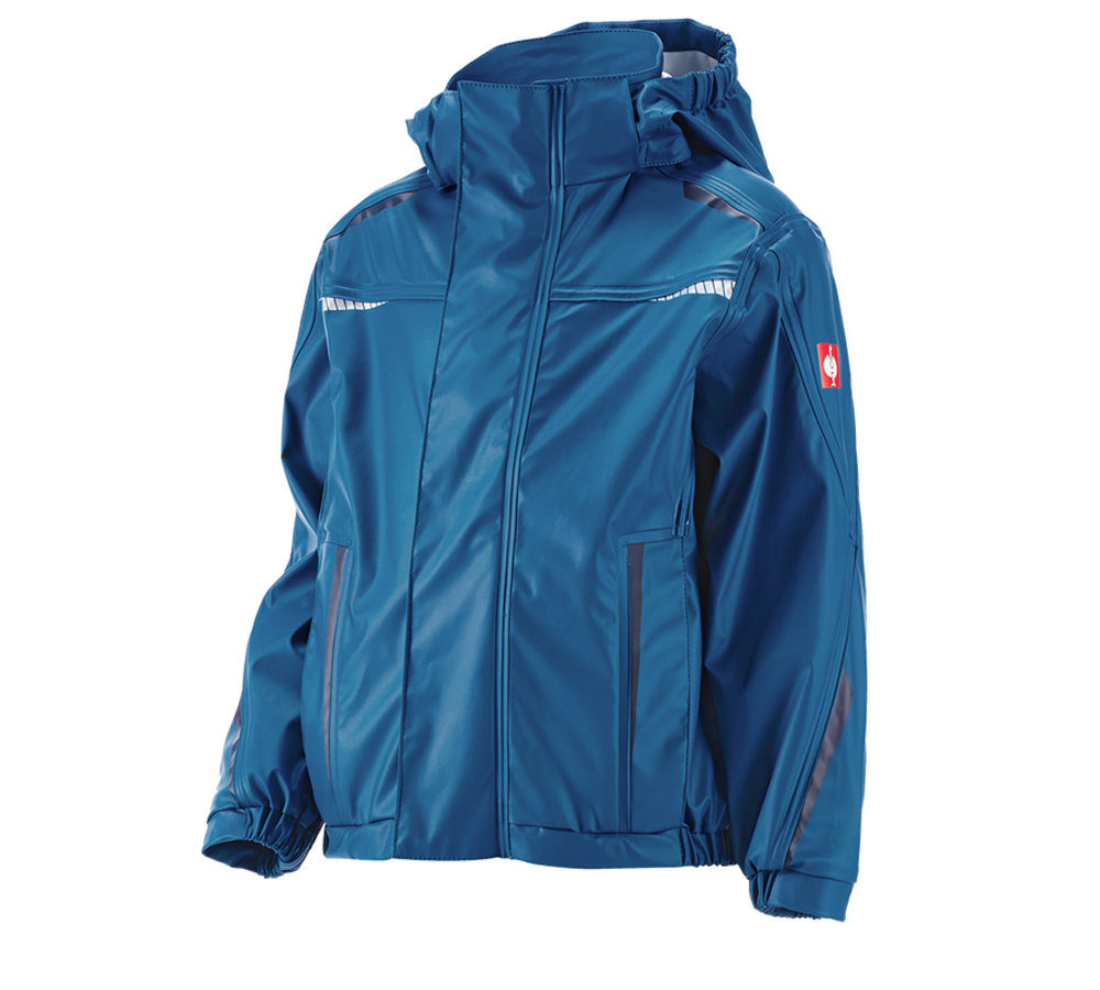 Jackets: Rain jacket e.s.motion 2020 superflex, children's + atoll/navy