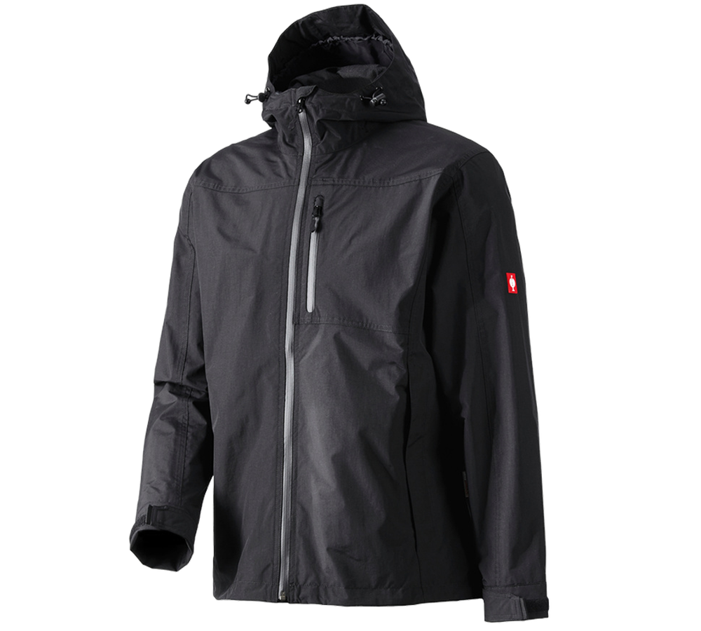 Dachdecker: e.s. Regenjacke + schwarz
