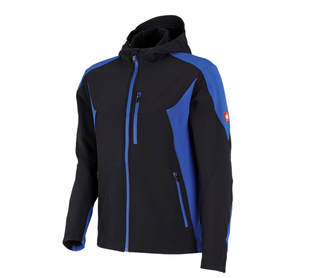 Roofers: Softshell jacket e.s.vision + black/royalblue