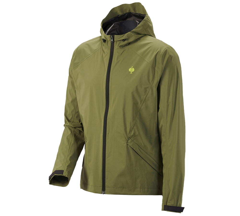 Arbeitsjacken: Windbreaker light-pack e.s.trail + wacholdergrün/limegrün