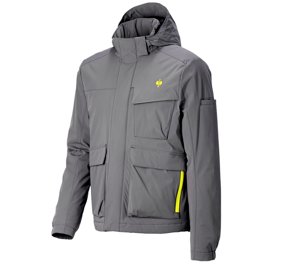 New low price: Winter jacket e.s.trail + basaltgrey/acid yellow