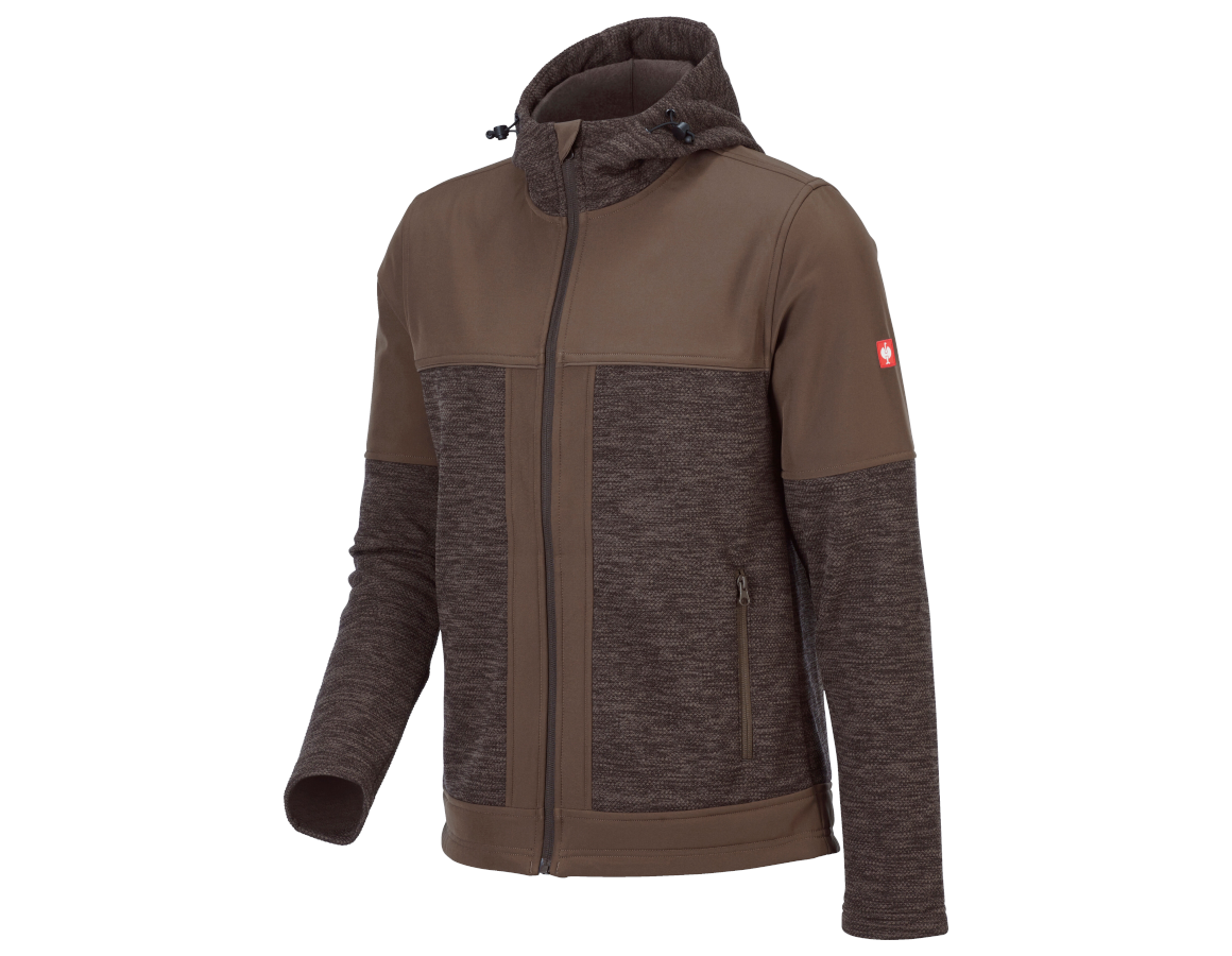 Arbeitsjacken: e.s. Hybridjacke + haselnuss/kastanie