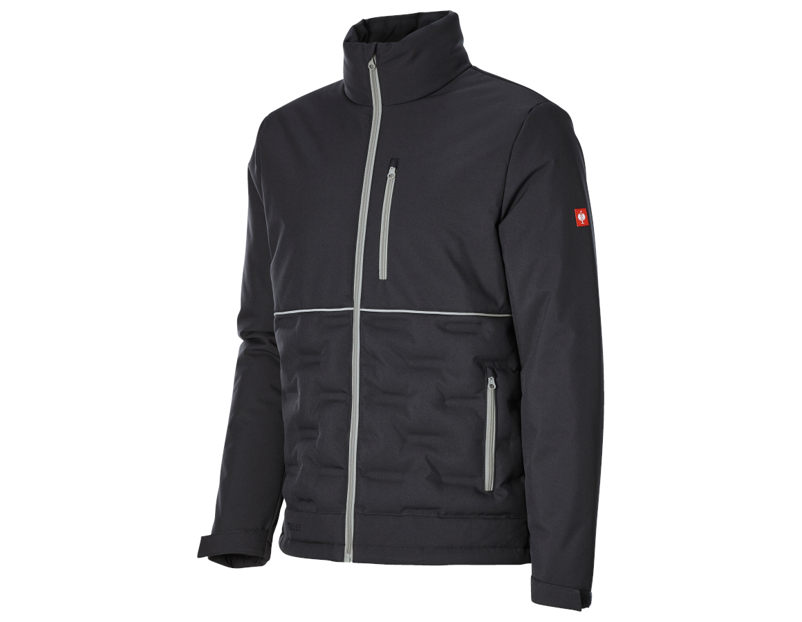Work Jackets: Winter jacket padded e.s.line.core + black/platinum