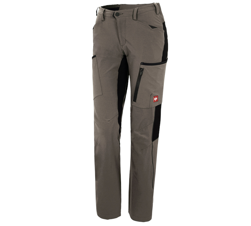 Baumaschinenführer: Cargohose e.s.vision stretch, Damen + stein/schwarz