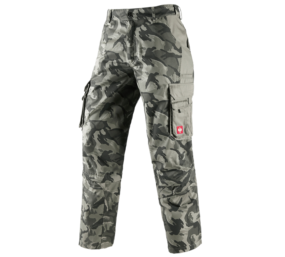 Arbeitshosen: Zip-Off Hose e.s. camouflage + camouflage steingrau