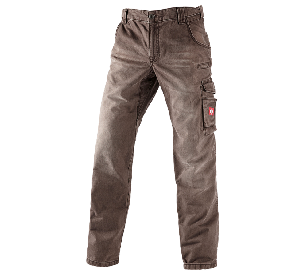 Monteure: e.s. Worker-Jeans + kastanie