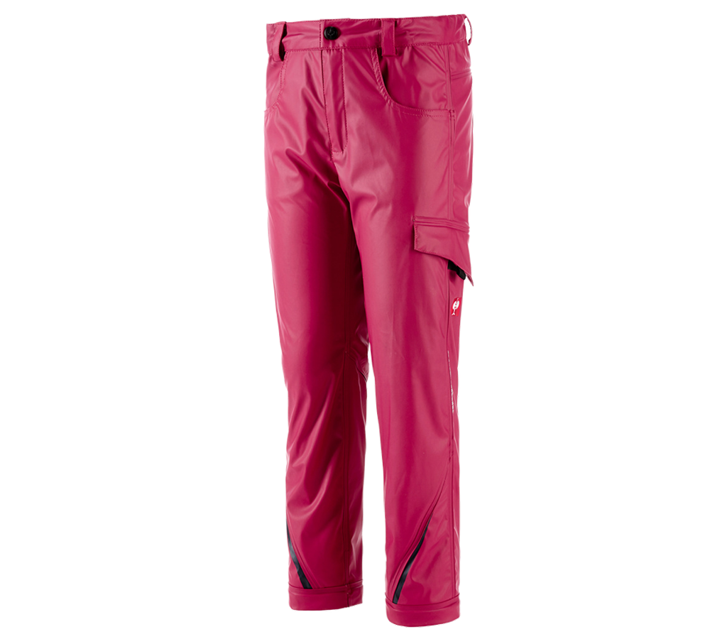 Hosen: Regenbundhose e.s.motion 2020 superflex,Kinder + beere/dunkelblau