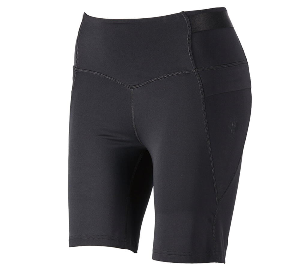 Hosen: Race Tights Short e.s.trail, Damen + schwarz