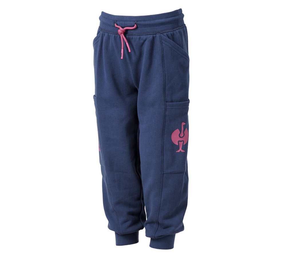 Trousers: Sweat pants light e.s.trail, children's + deepblue/tarapink