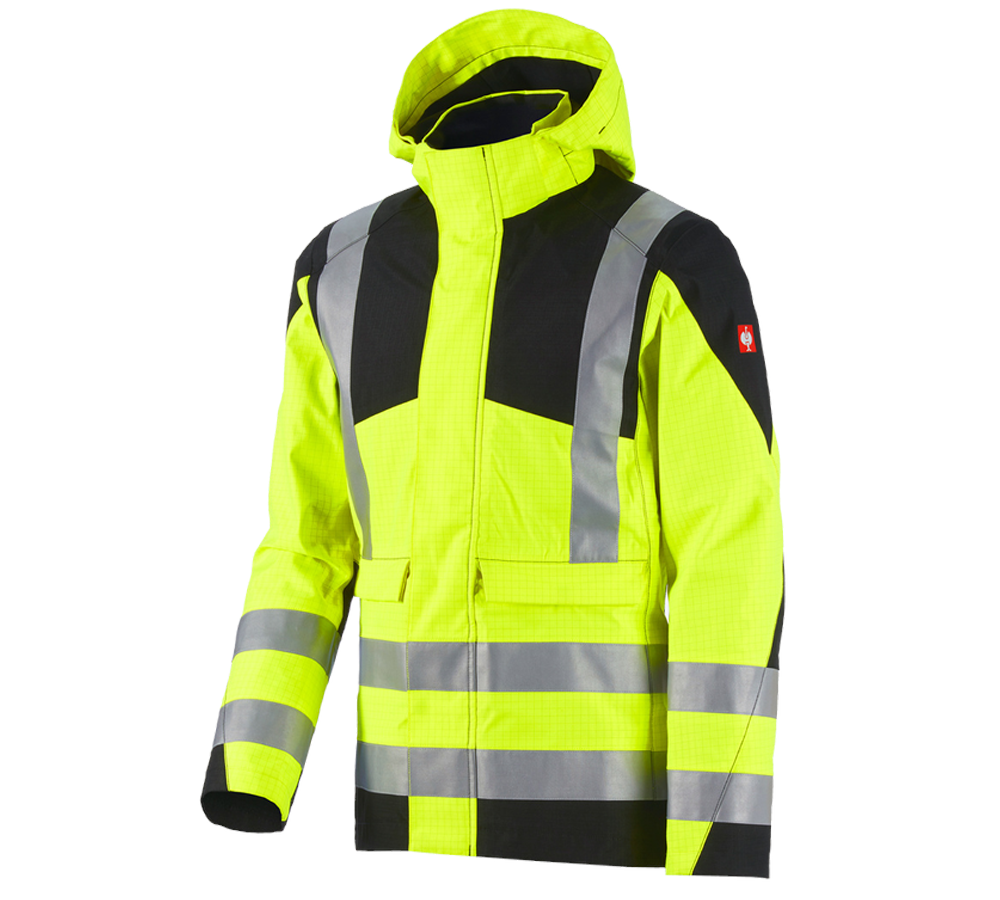 Arbeitsjacken: e.s. Wetterschutzjacke multinorm high-vis + warngelb/schwarz