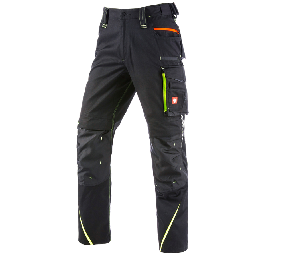 Lorry drivers: Winter trousers e.s.motion 2020, men´s + black/high-vis yellow/high-vis orange