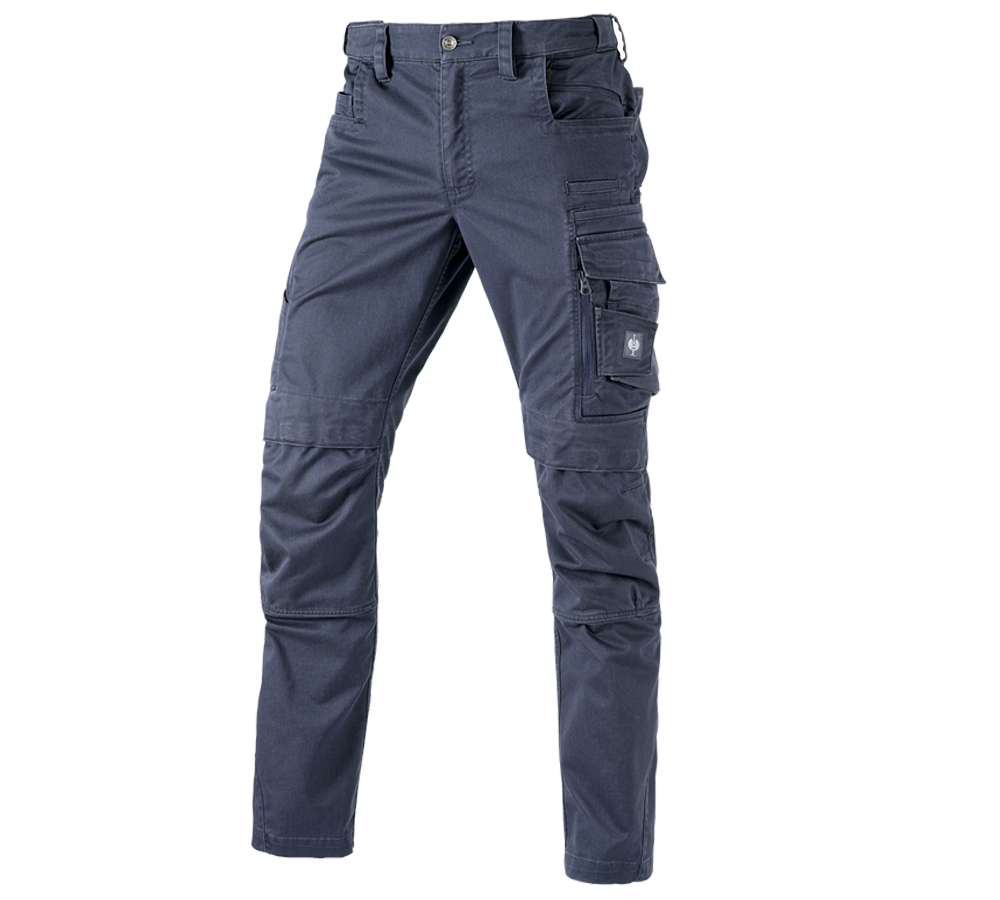 Construction machine operators: Trousers e.s.motion ten + slateblue