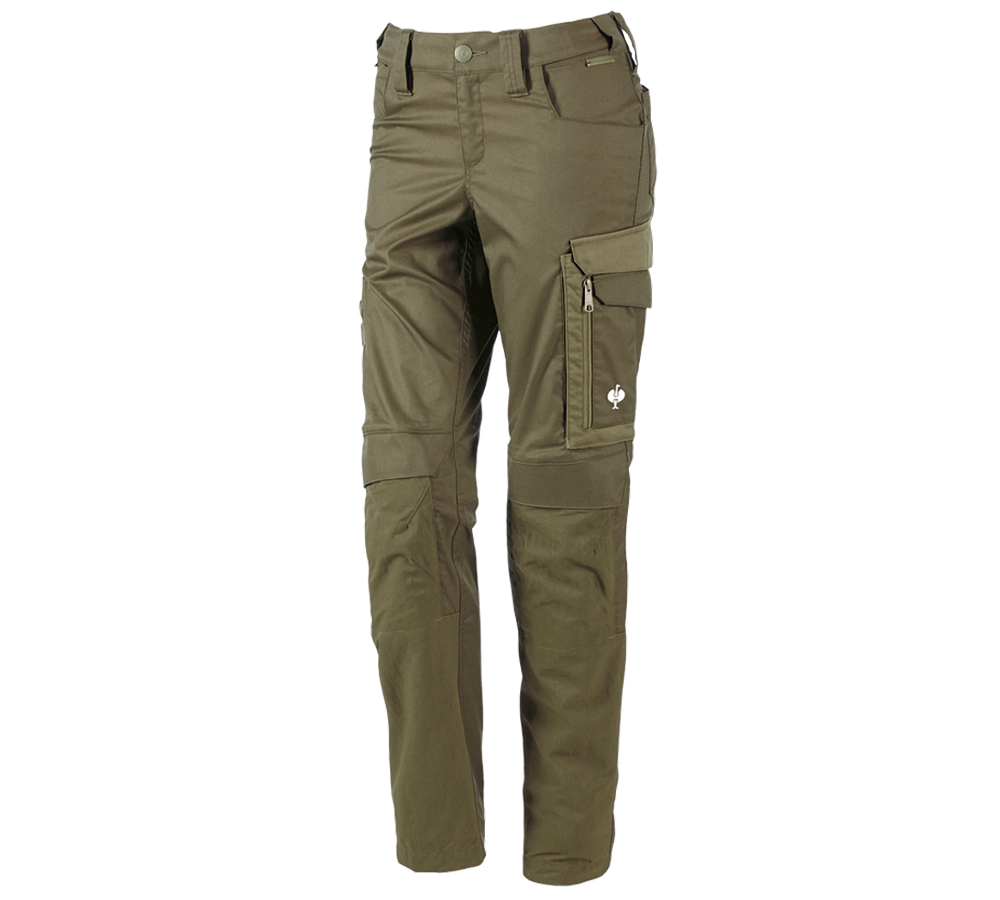 Hosen: Bundhose e.s.concrete light, Damen + schlammgrün/stipagrün