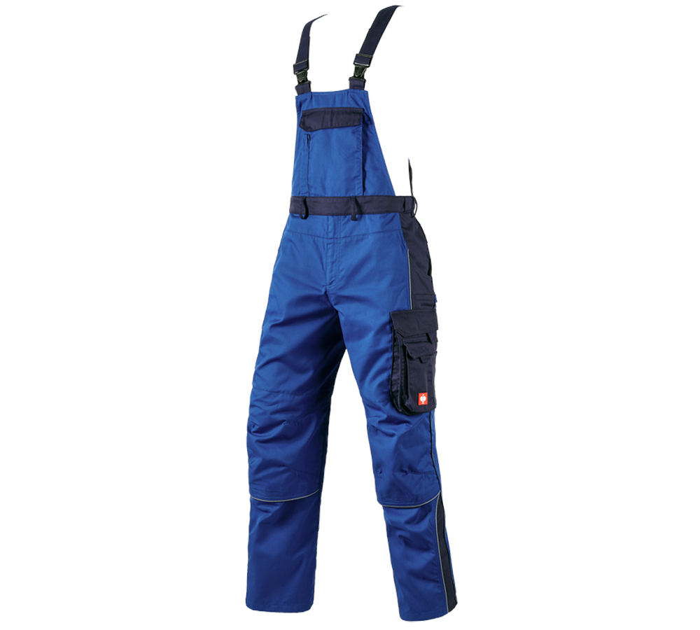 Work Trousers: Bib & Brace e.s.active + royalblue/navy