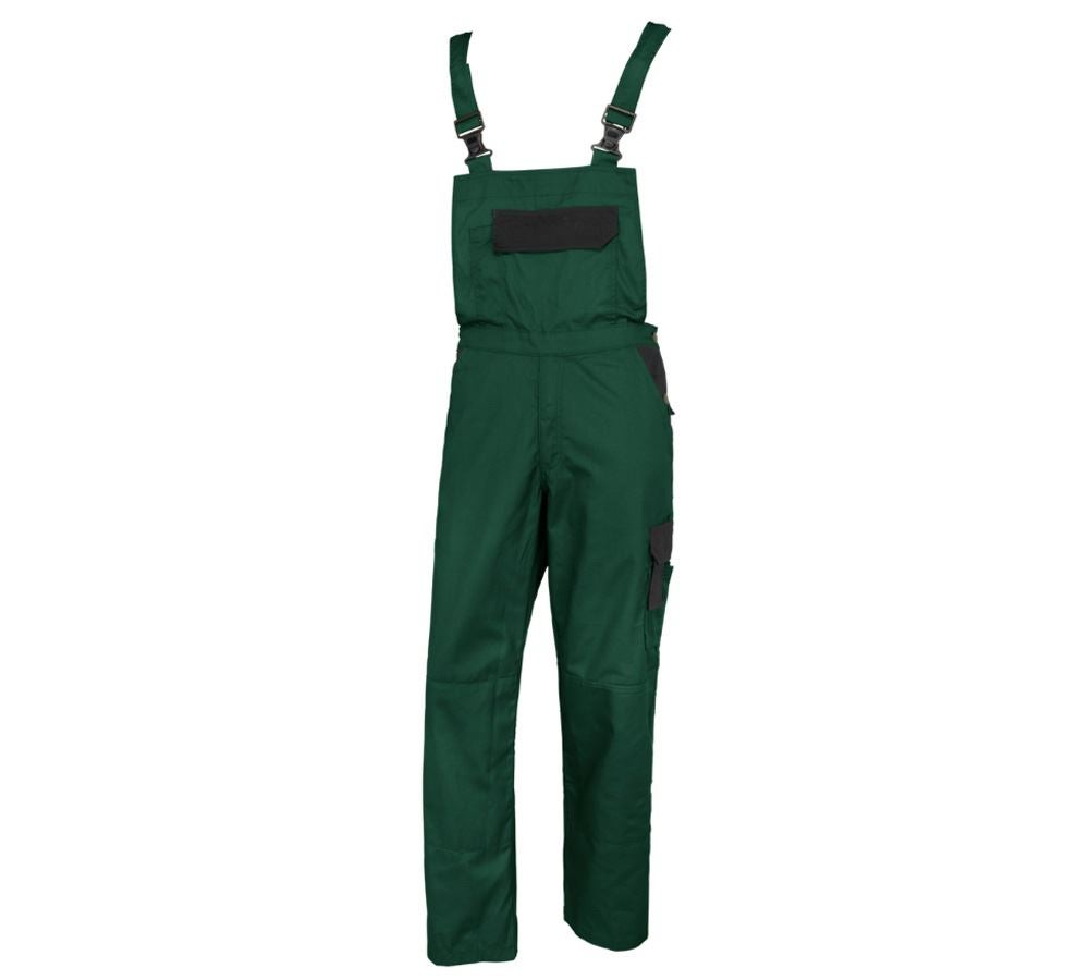 Arbeitshosen: STONEKIT Latzhose Odense + grün/schwarz