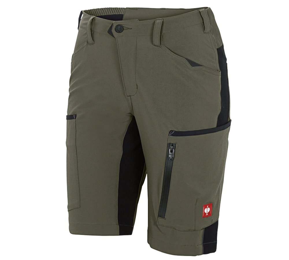Hosen: Short e.s.vision stretch, Damen + moos/schwarz