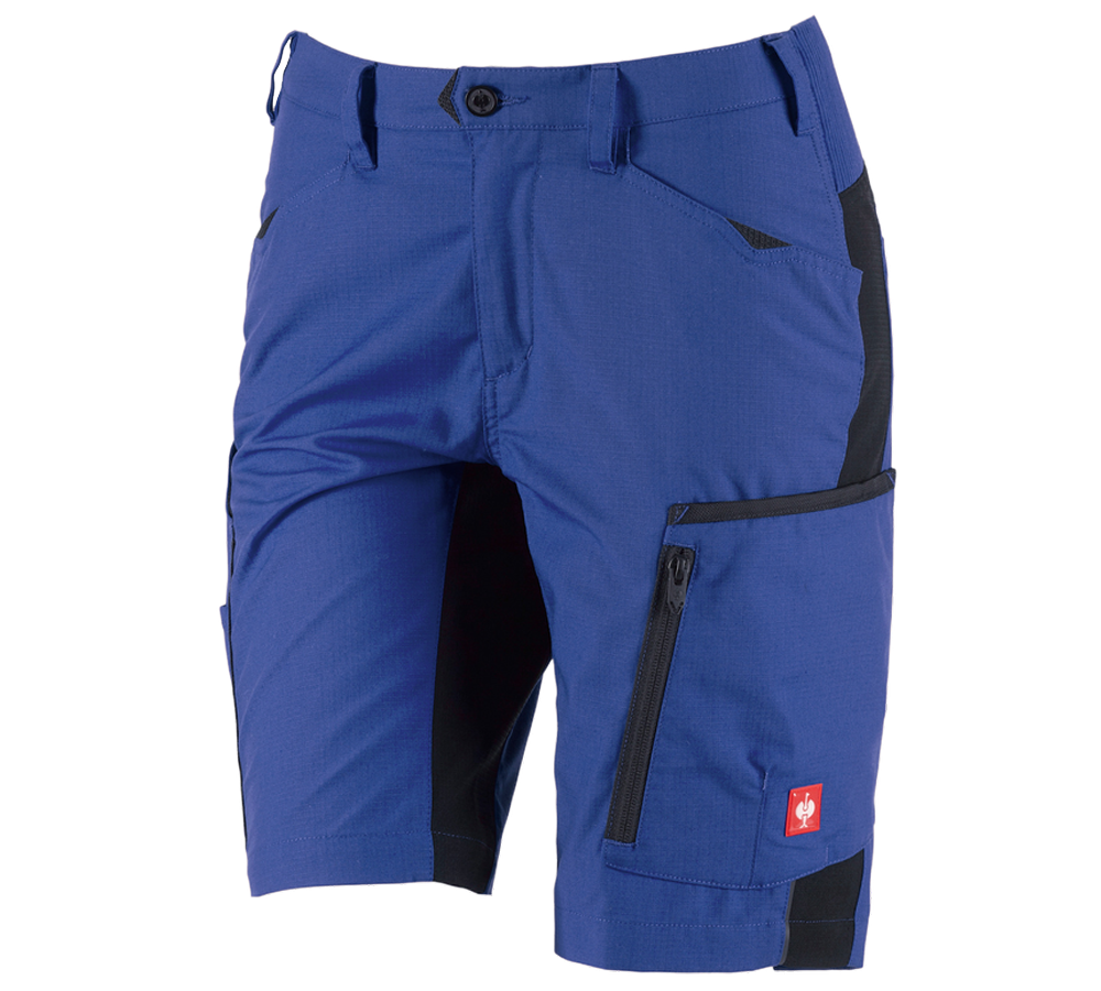 Work Trousers: Shorts e.s.vision, ladies' + royalblue/black